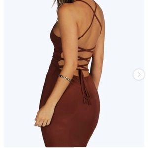 boohoo Lydia Slinky Strappy Bodycon Dress